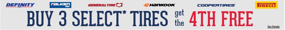 Pep Boys - Buy 3 Get the 4th Tire Free