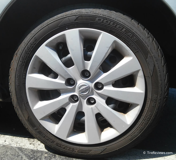 Douglas Xtra Trac II tire on a Nissan Leaf