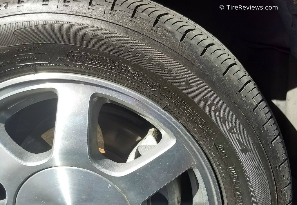 Michelin Primacy MXV4 tire on Honda Accord
