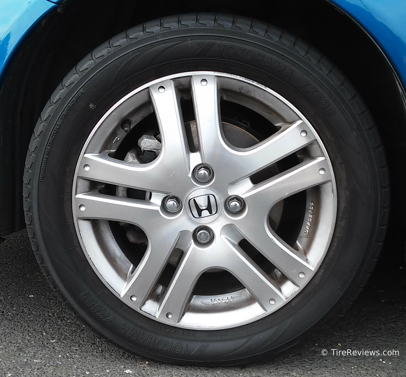 Yokohama YK580 tire on a Honda Fit